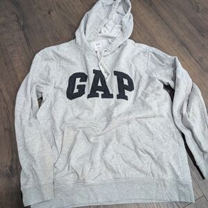 GAP Light Gray Hoodie with Black Logo